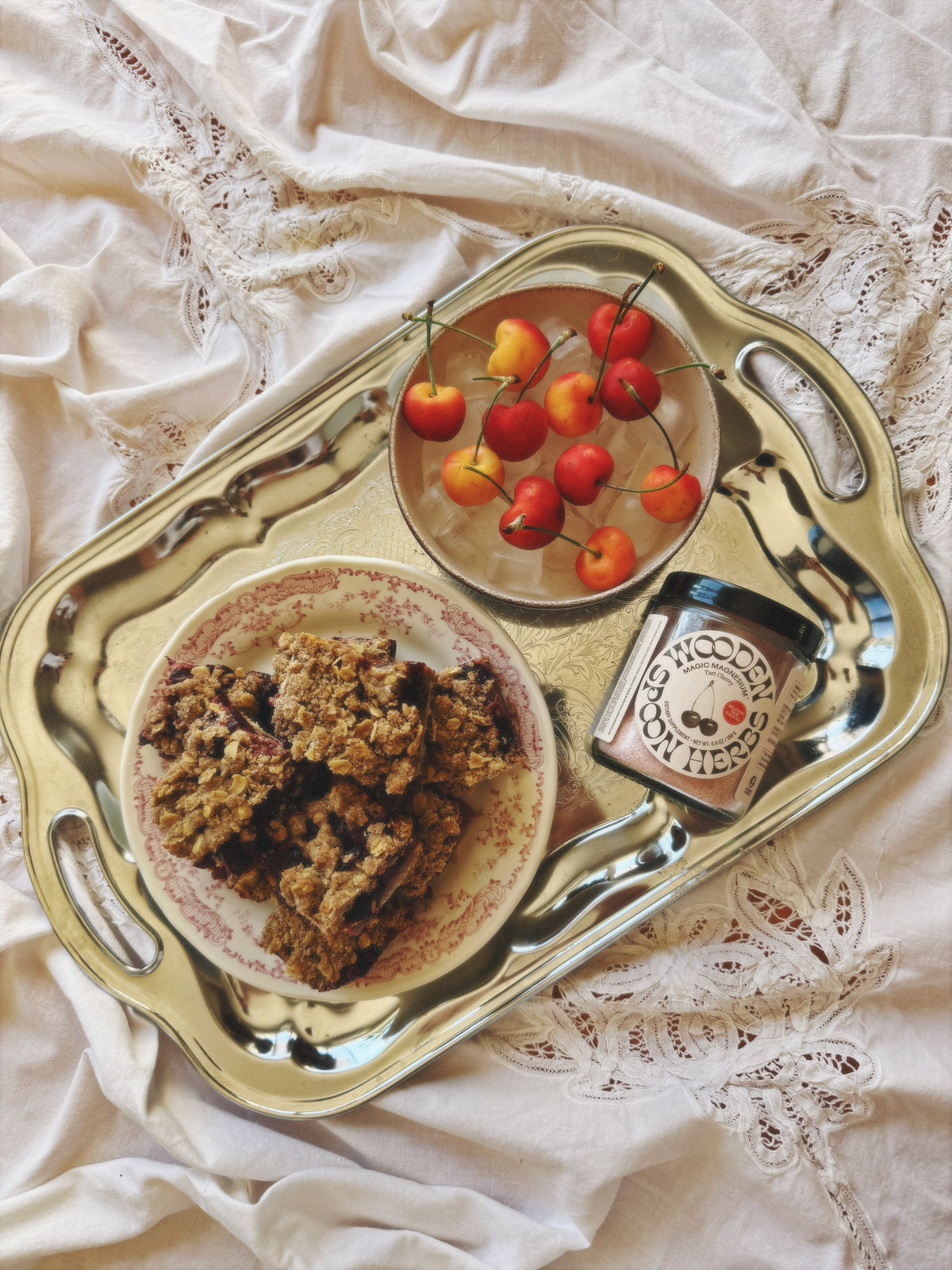 Cherry Mag Buckwheat Bars w/ Oat Crumble