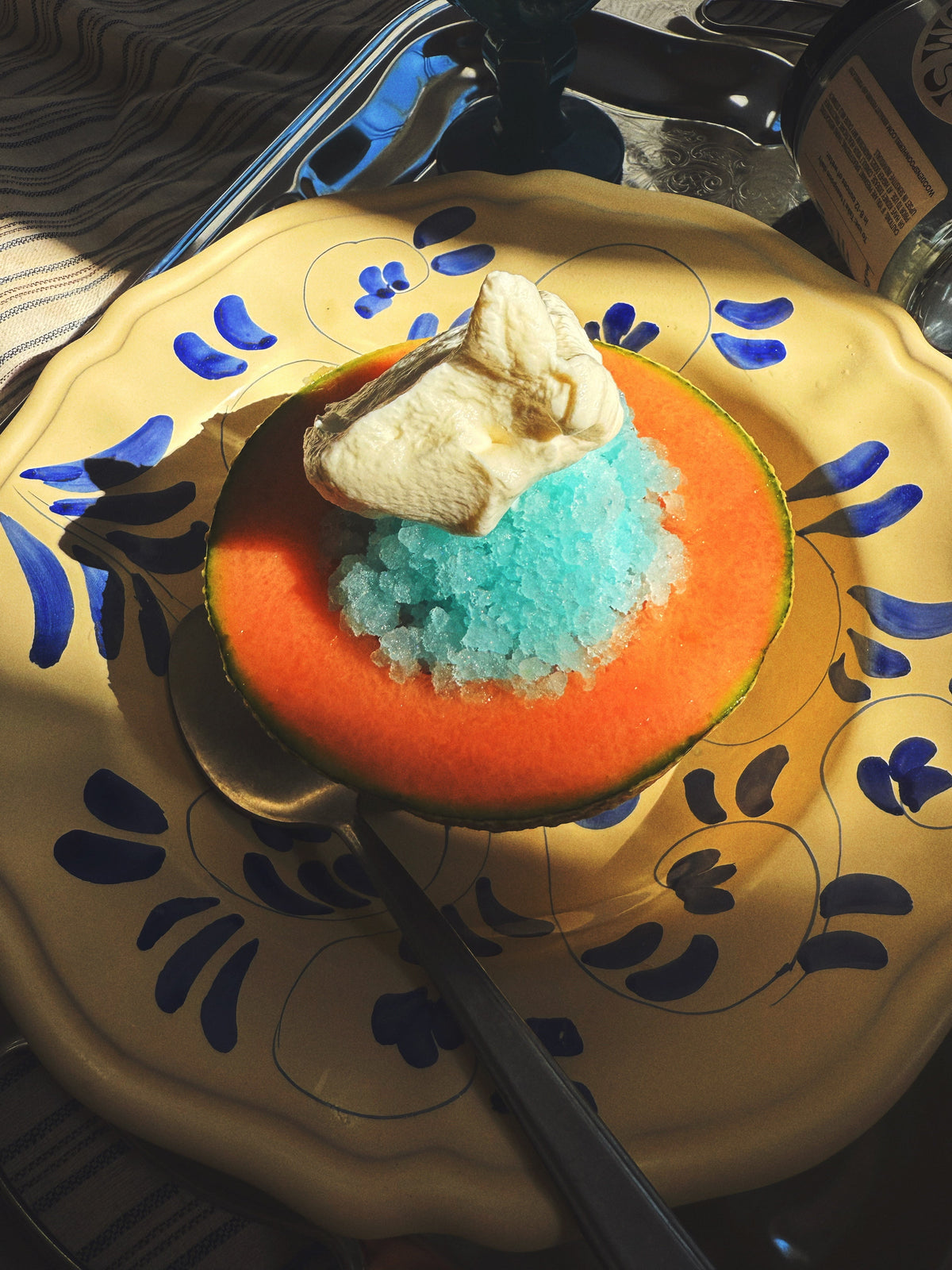 Blue Mag Lemon-Lime Granita with Yogurt Whip