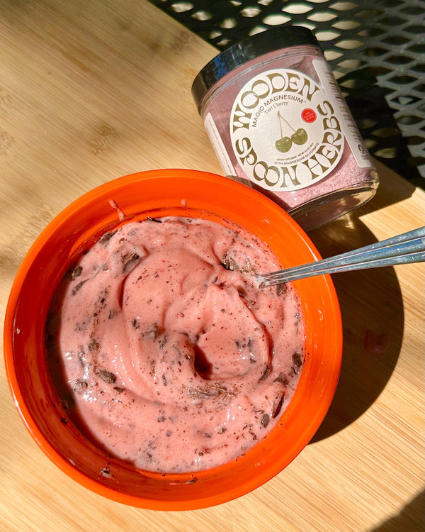 Cherry Garcia Nice Cream with Tart Cherry Magic Magnesium
