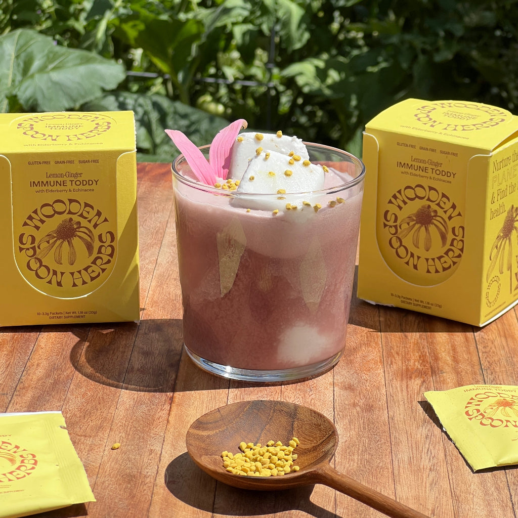 Immune toddy in cubes outside mixed into a drink