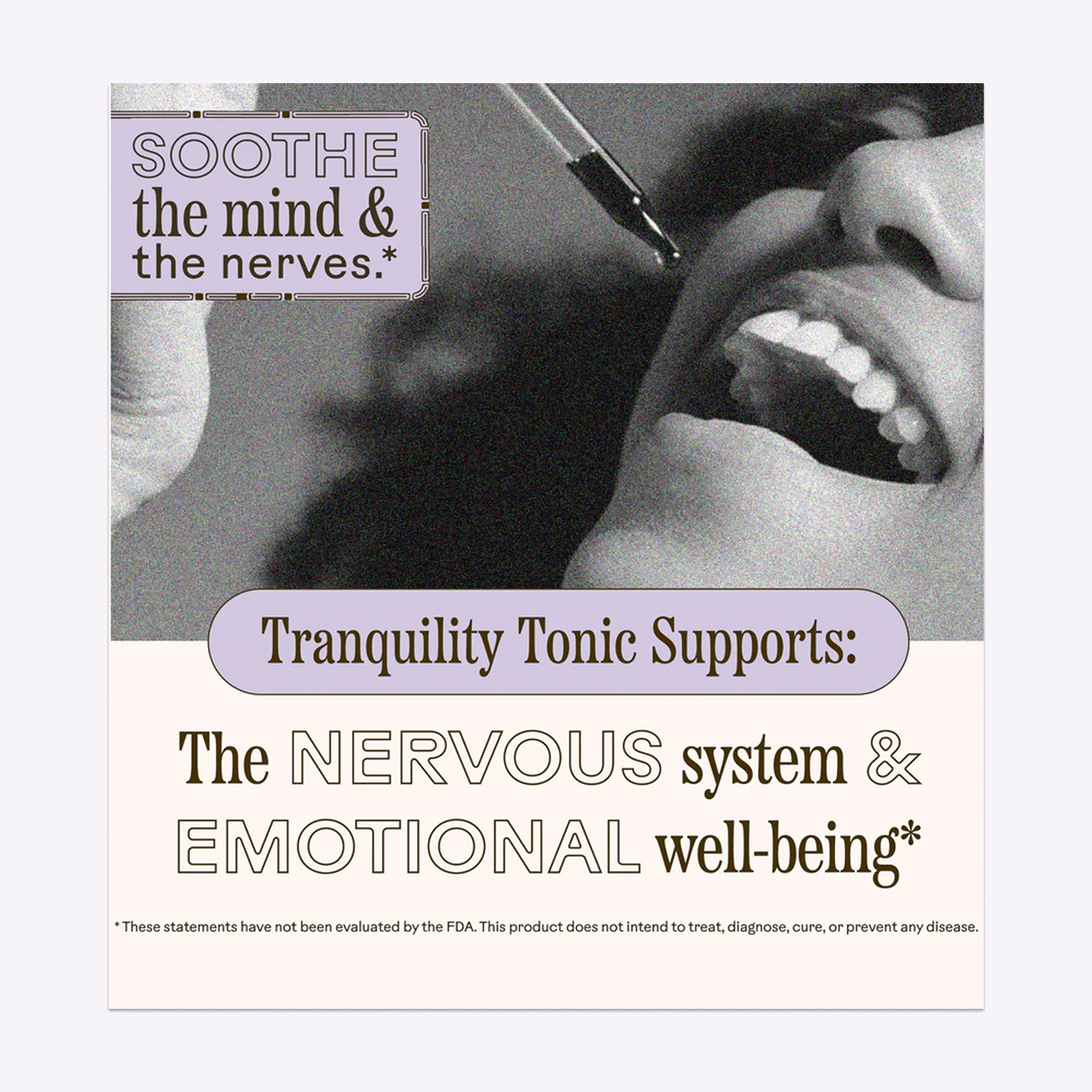 Benefits of tranquility Tonic with focus on nervous system and emotional wellness