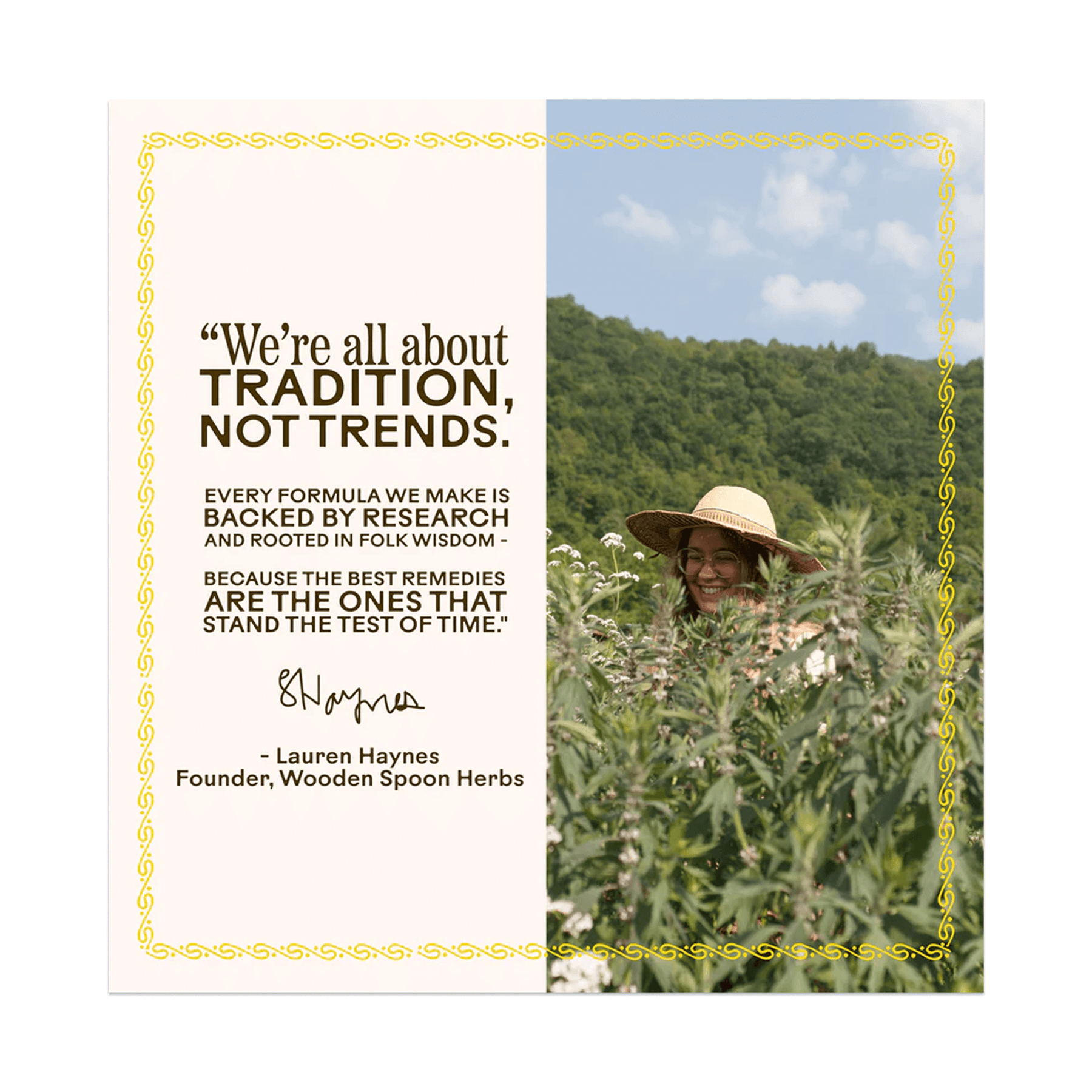 Lauren's note on how we make our herbs